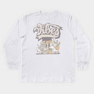 Vibes Muslin Sneaker Art Kids Long Sleeve T-Shirt